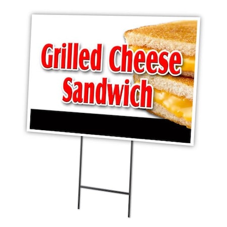 Grilled Cheese Sandw Yard Sign & Stake Outdoor Plastic Coroplast Window